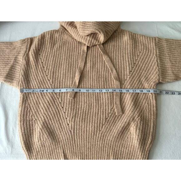 FRNCH Leanne Hooded Pullover Sweater in Camel/Pink Size XS - Picture 8 of 9